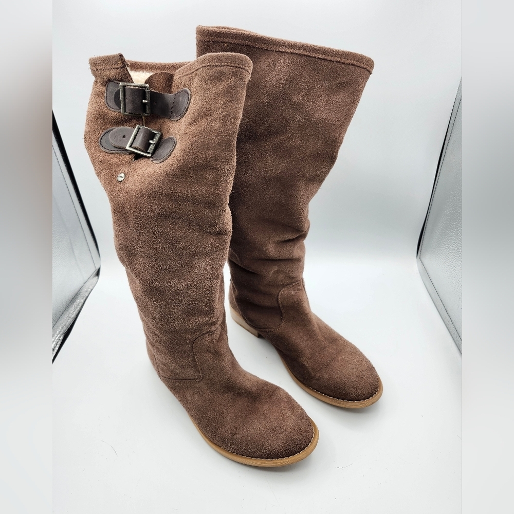 Emu Brown Suede Knee-High Boots Sz 8/39